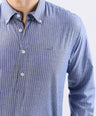 Crocodile Semi Casual Stripe Regular Fit-Navy
