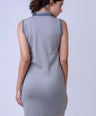CROCODILE LADIES POLO DRESS-Castor Gray
