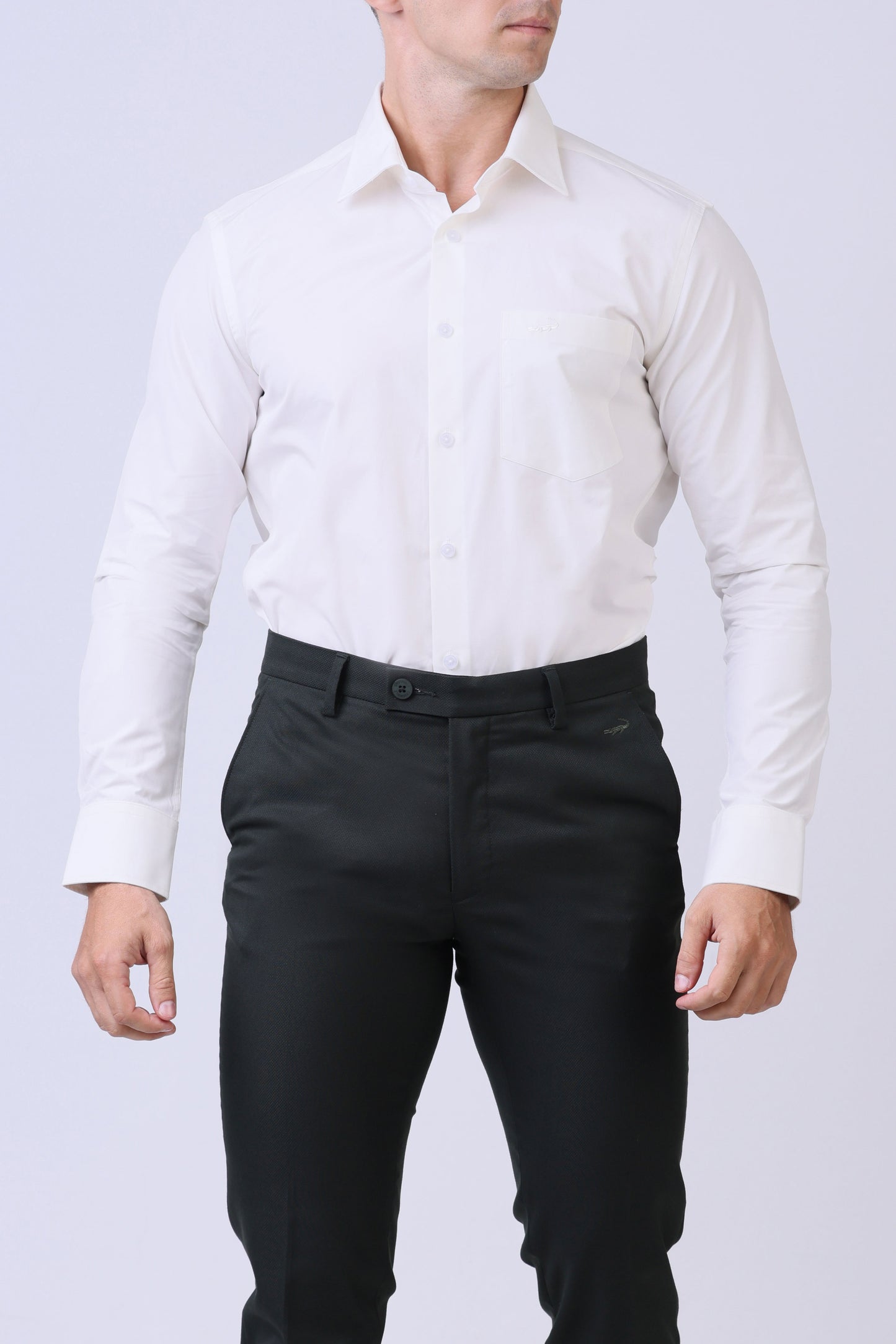 CROCODILE MEN FORMAL SEASONAL SHIRT SLIM FIT FS-Cloud Dancer