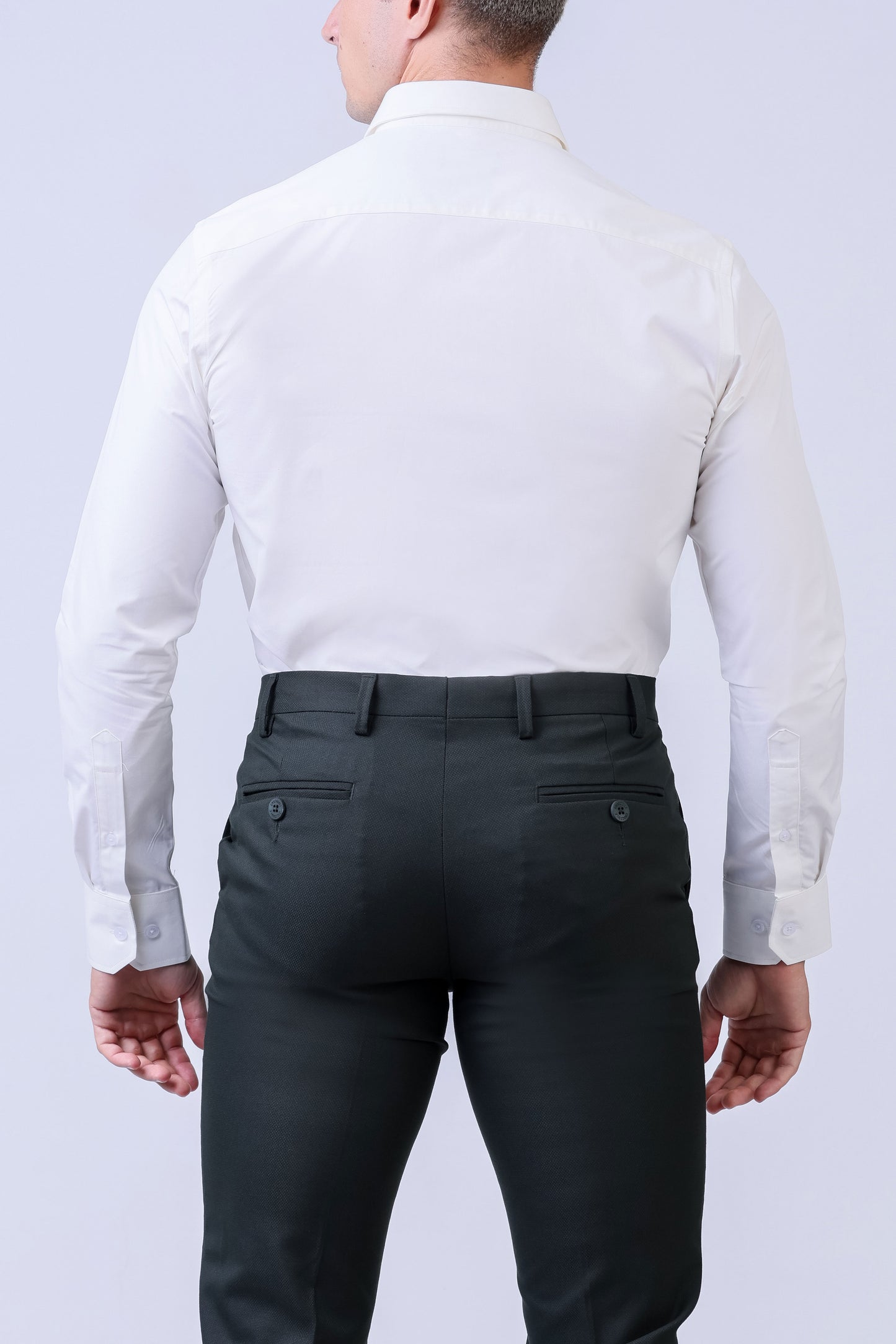 CROCODILE MEN FORMAL SEASONAL SHIRT SLIM FIT FS-Cloud Dancer