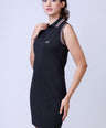 CROCODILE LADIES POLO DRESS-Black