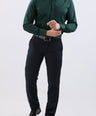 Crocodile Plain Slim Fit Evening Shirt-Green Storm