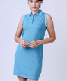 CROCODILE LADIES POLO DRESS-Blue Turkish Tile