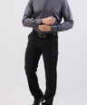 Crocodile Plain Slim Fit Evening Shirt-Charcoal