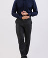 Crocodile Plain Slim Fit Evening Shirt-Dark Denim