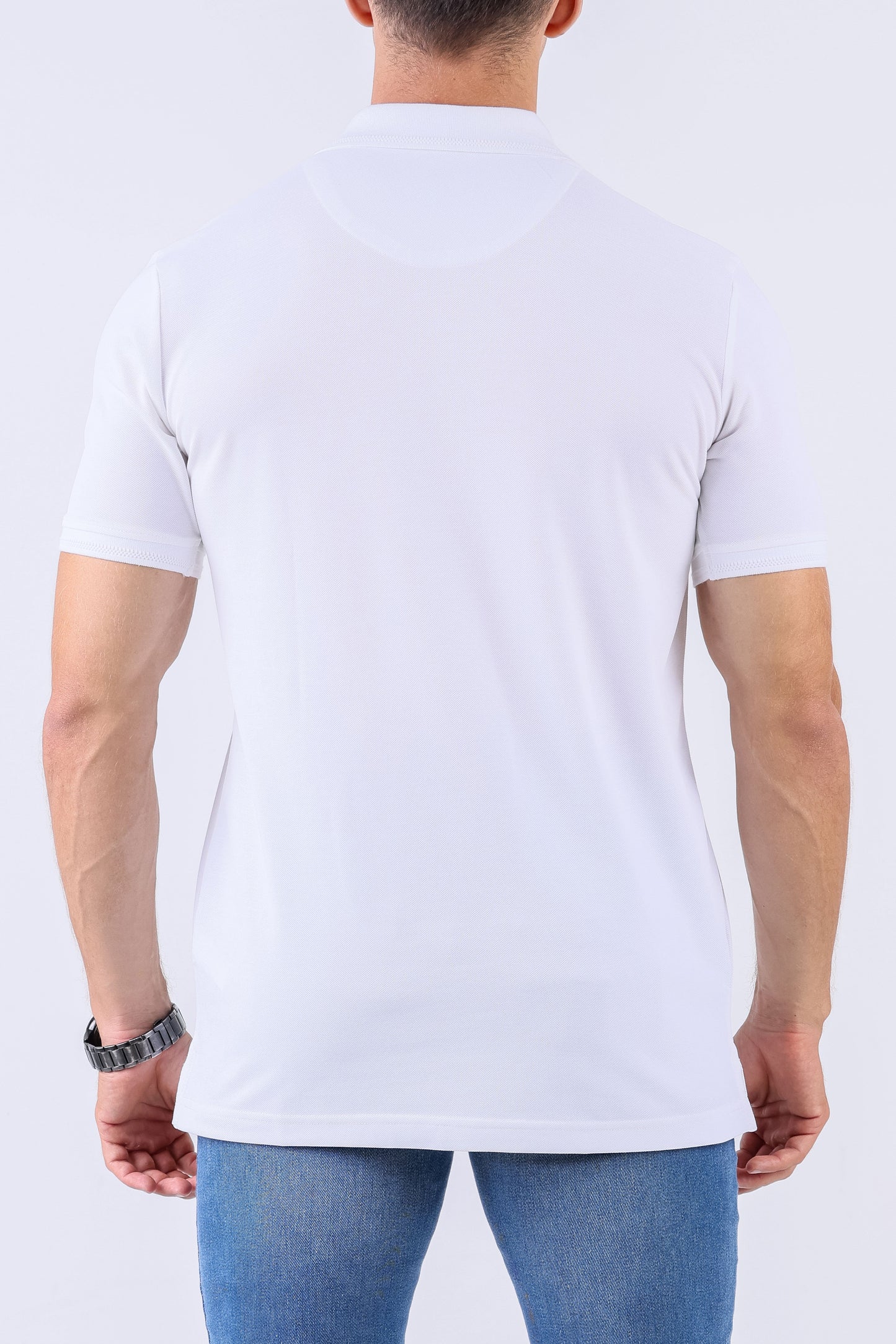 Crocodile Supima Polo Pique Solid Regular Fit - White