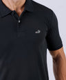 Crocodile Supima Polo Pique Solid Regular Fit - Black