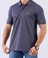 Crocodile Supima Polo Pique Solid Regular Fit - Charcoal