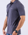 Crocodile Supima Polo Pique Solid Regular Fit - Charcoal