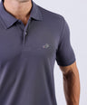 Crocodile Supima Polo Pique Solid Regular Fit - Charcoal