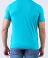 Crocodile Crew Neck Single Jersey Action Fit - Blue Lake