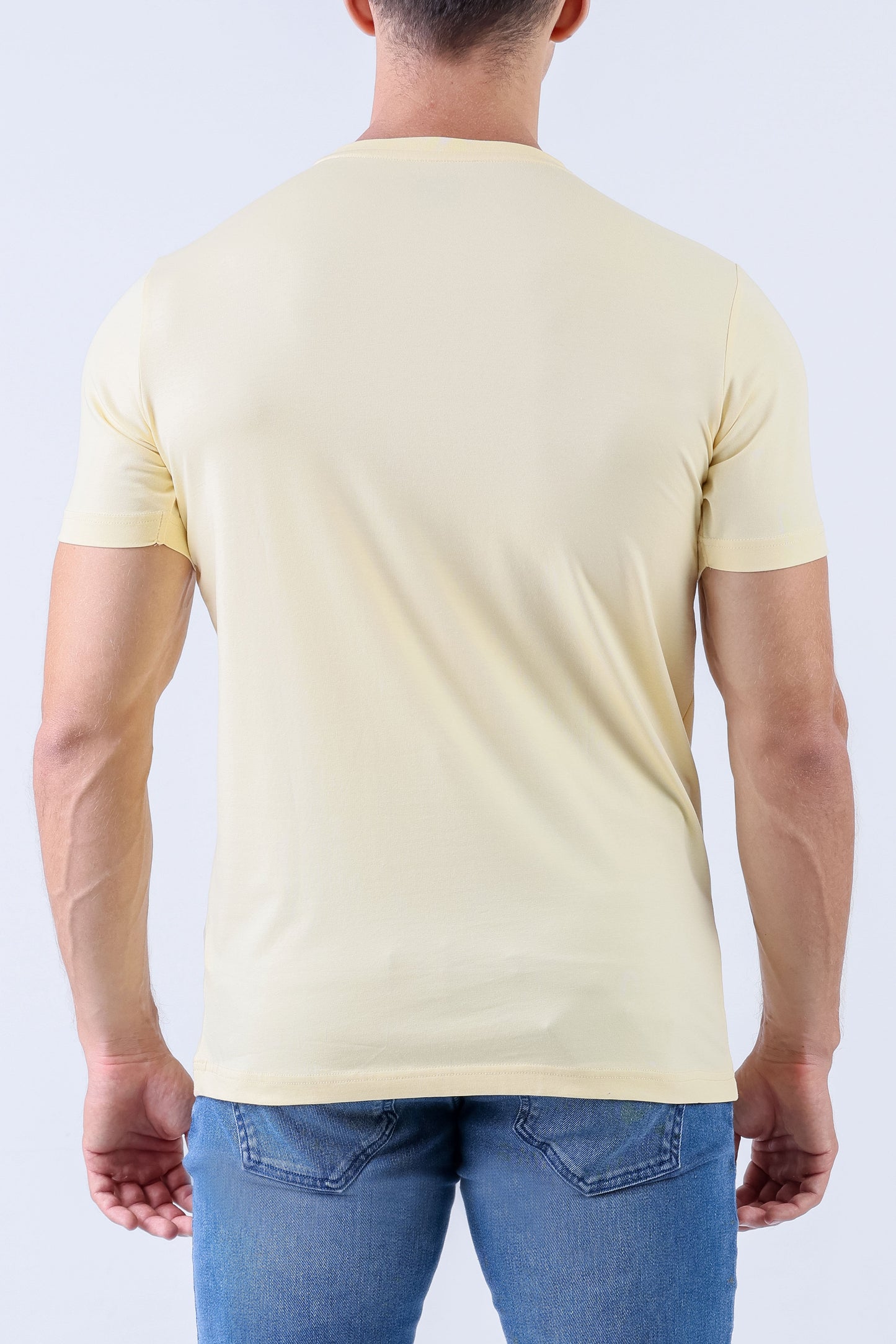 Crocodile Crew Neck Single Jersey Action Fit - Blazing Yellow
