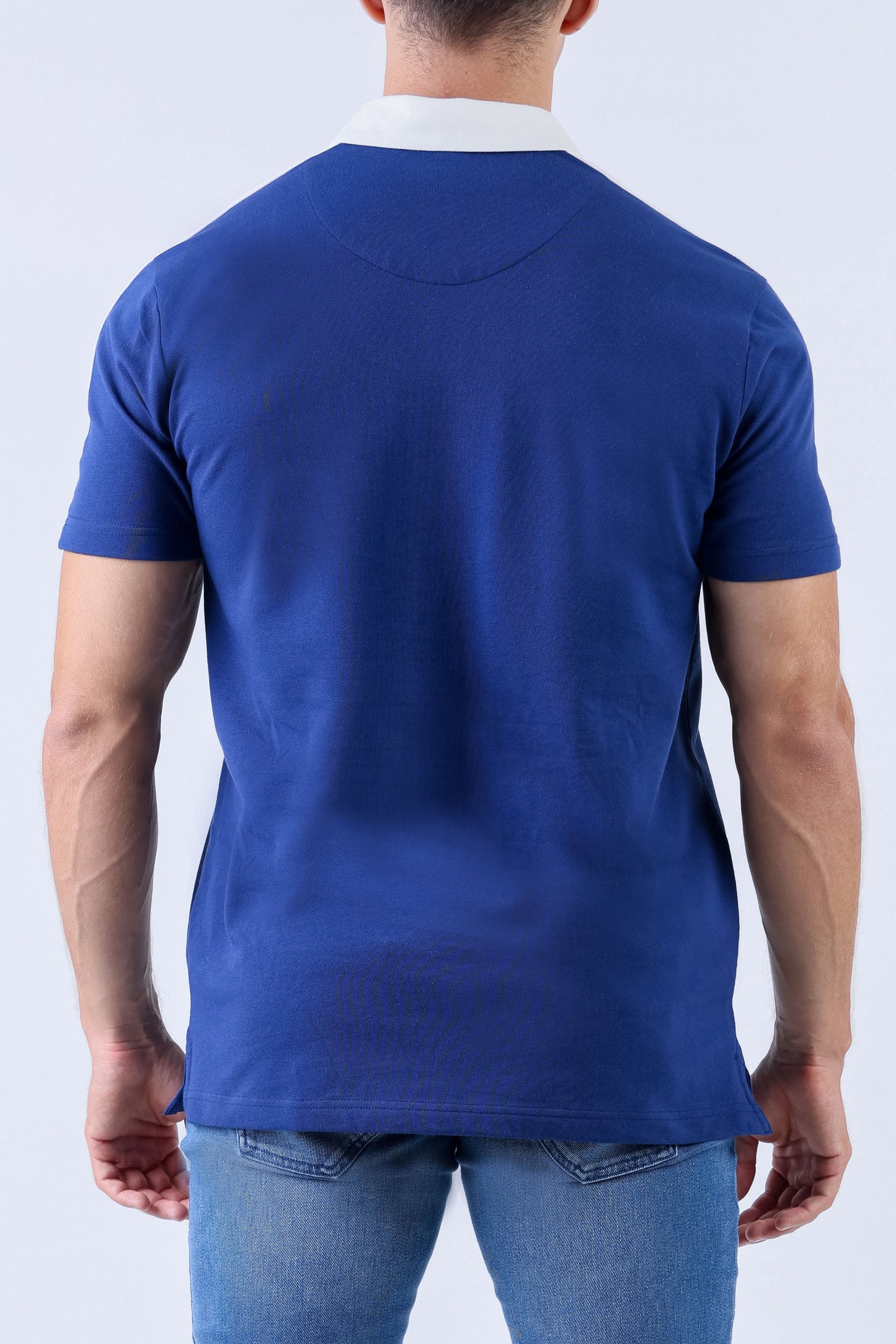 Crocodile Men Casual Polo Pique Solid Slim Fit - Royal