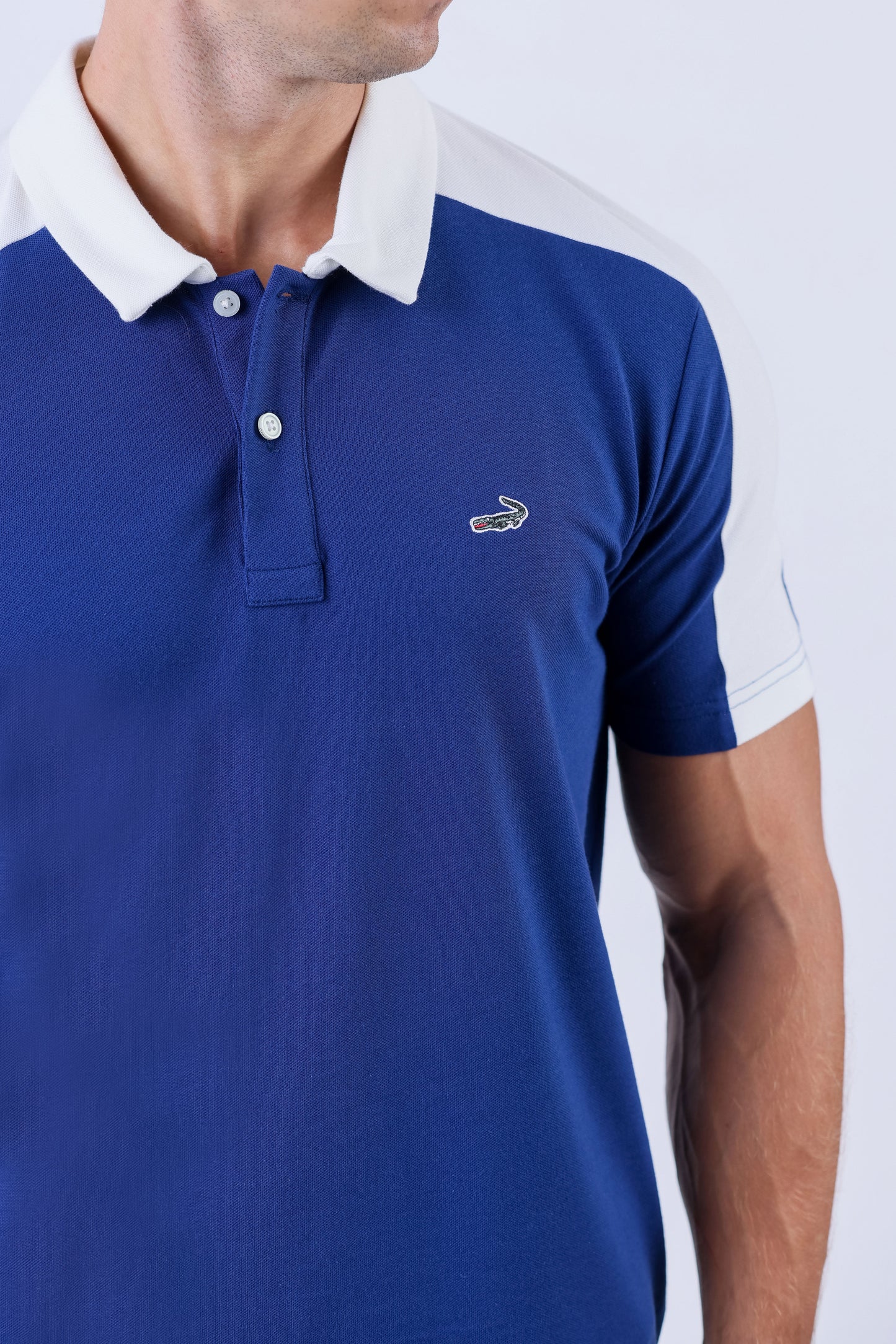 Crocodile Men Casual Polo Pique Solid Slim Fit - Royal