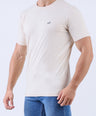 Crocodile Crew Neck Single Jersey Action Fit - Bleached Sand