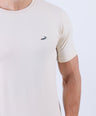 Crocodile Crew Neck Single Jersey Action Fit - Bleached Sand