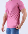 Crocodile Crew Neck Single Jersey Action Fit - Rose Pink