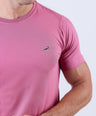 Crocodile Crew Neck Single Jersey Action Fit - Rose Pink