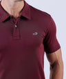 Crocodile Elitech Plain Polo Slim Fit - Oxblood Red