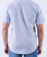 Crocodile Men Casual Stripe Slim Fit Shirt - Parisian Blue