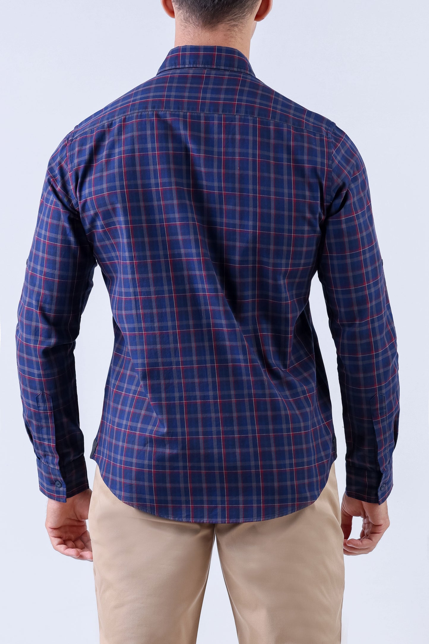 Crocodile Men Casual Checks Slim Fit Shirt - Astral Aura