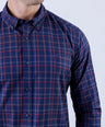 Crocodile Men Casual Checks Slim Fit Shirt - Astral Aura