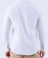 Crocodile Men Linen Plain Slim Fit Shirt - White
