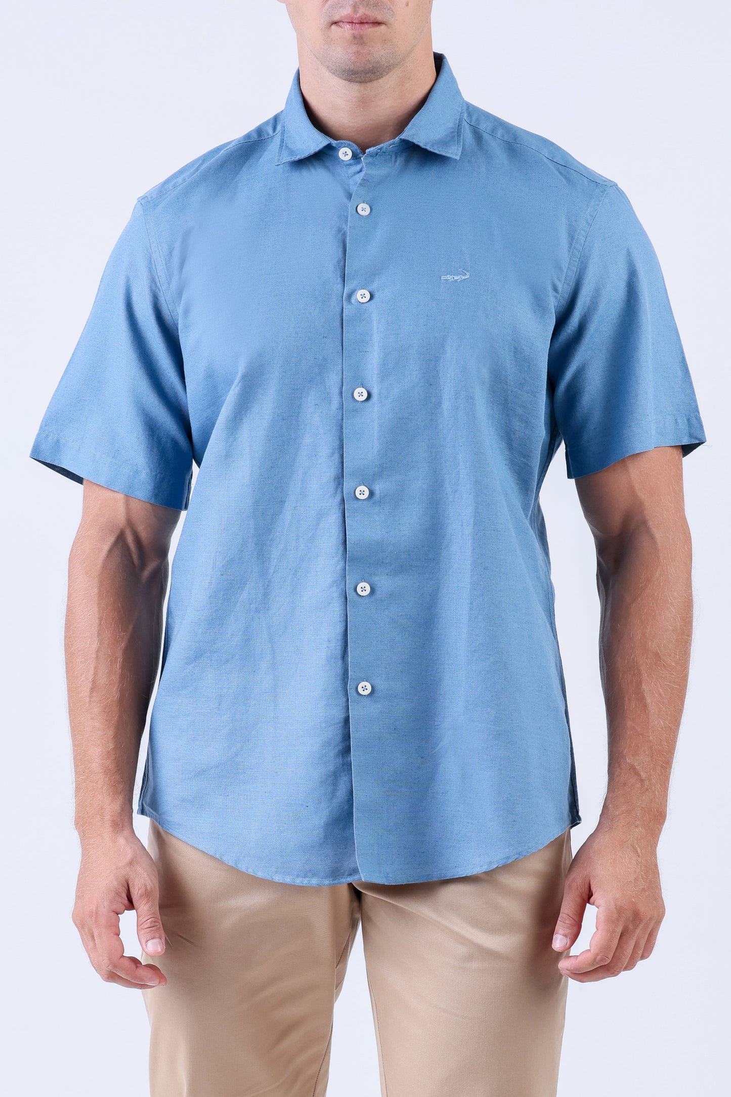 Crocodile Men Casual Plain Slim Fit Shirt - Mdnight