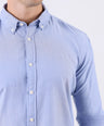 Crocodile Men Casual Plain Slim Fit Shirt - Baby Blue