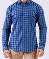Crocodile Men Casual Checks Slim Fit Shirt - Royal