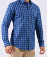 Crocodile Men Casual Checks Slim Fit Shirt - Royal