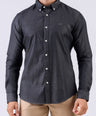 Crocodile Men Casual Plain Slim Fit Shirt - Black