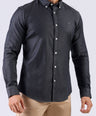 Crocodile Men Casual Plain Slim Fit Shirt - Black