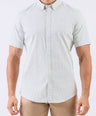 Crocodile Men Casual Stripe Slim Fit Shirt - Green Meadow
