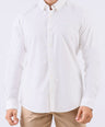 Crocodile Men Casual Dobby Slim Fit Shirt - White