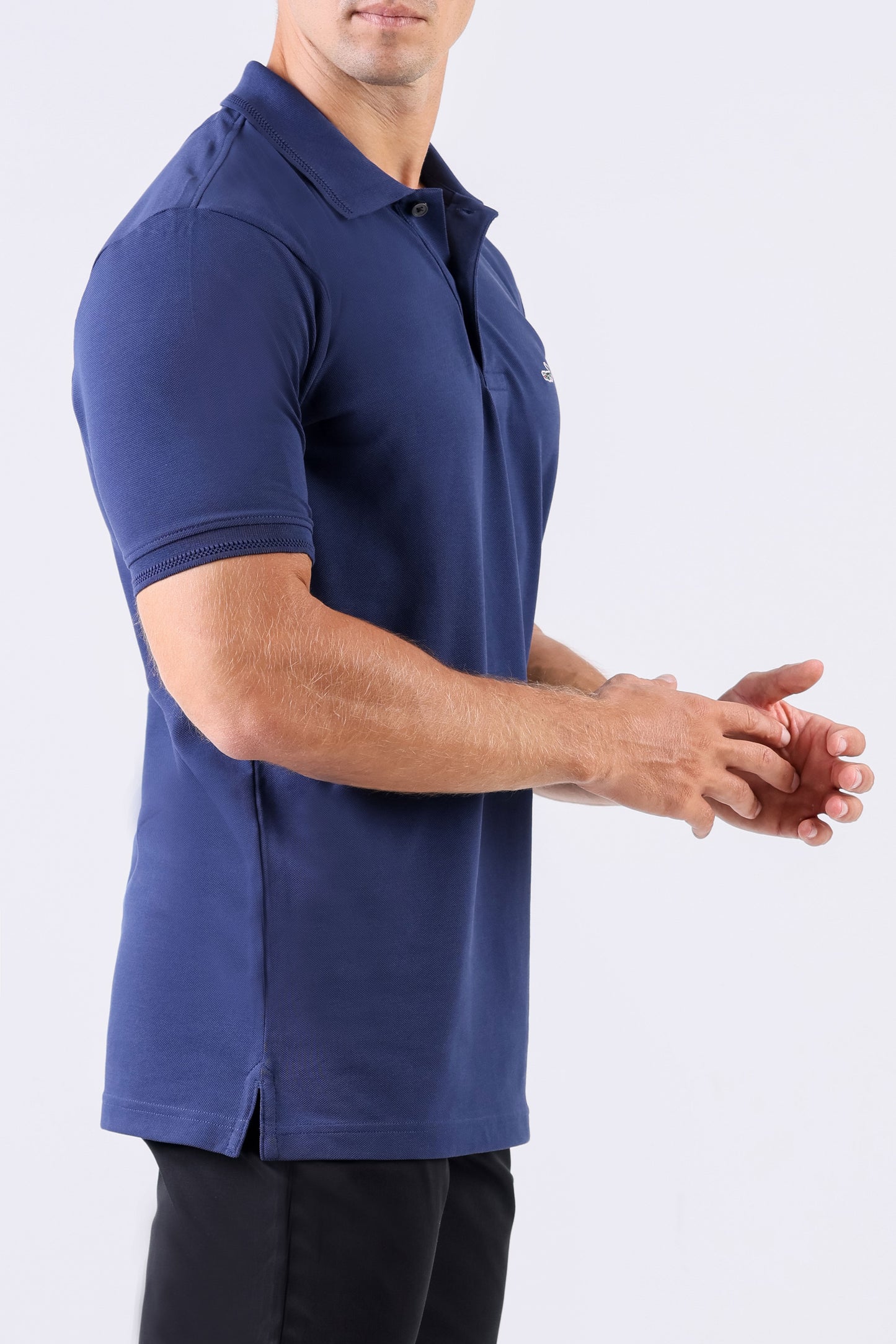 Crocodile Supima Polo Pique Solid Regular Fit - Dark Denim