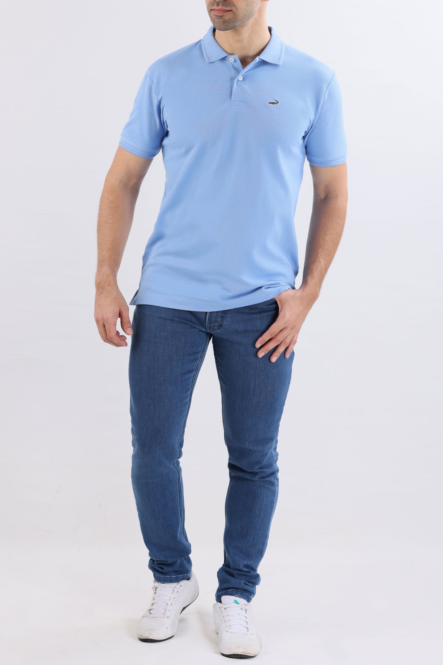 Crocodile Slim Fit Pima Cotton Powder