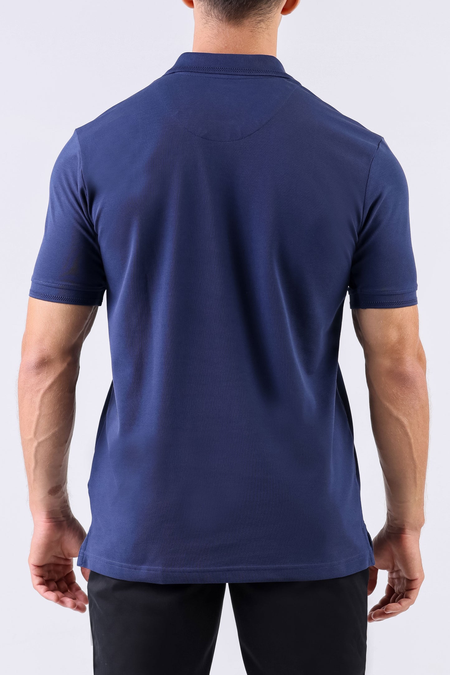 Crocodile Supima Polo Pique Solid Regular Fit - Dark Denim