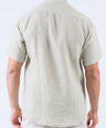 Crocodile Men Checks Leisure Fit Linen Shirt - Green Jadesheen