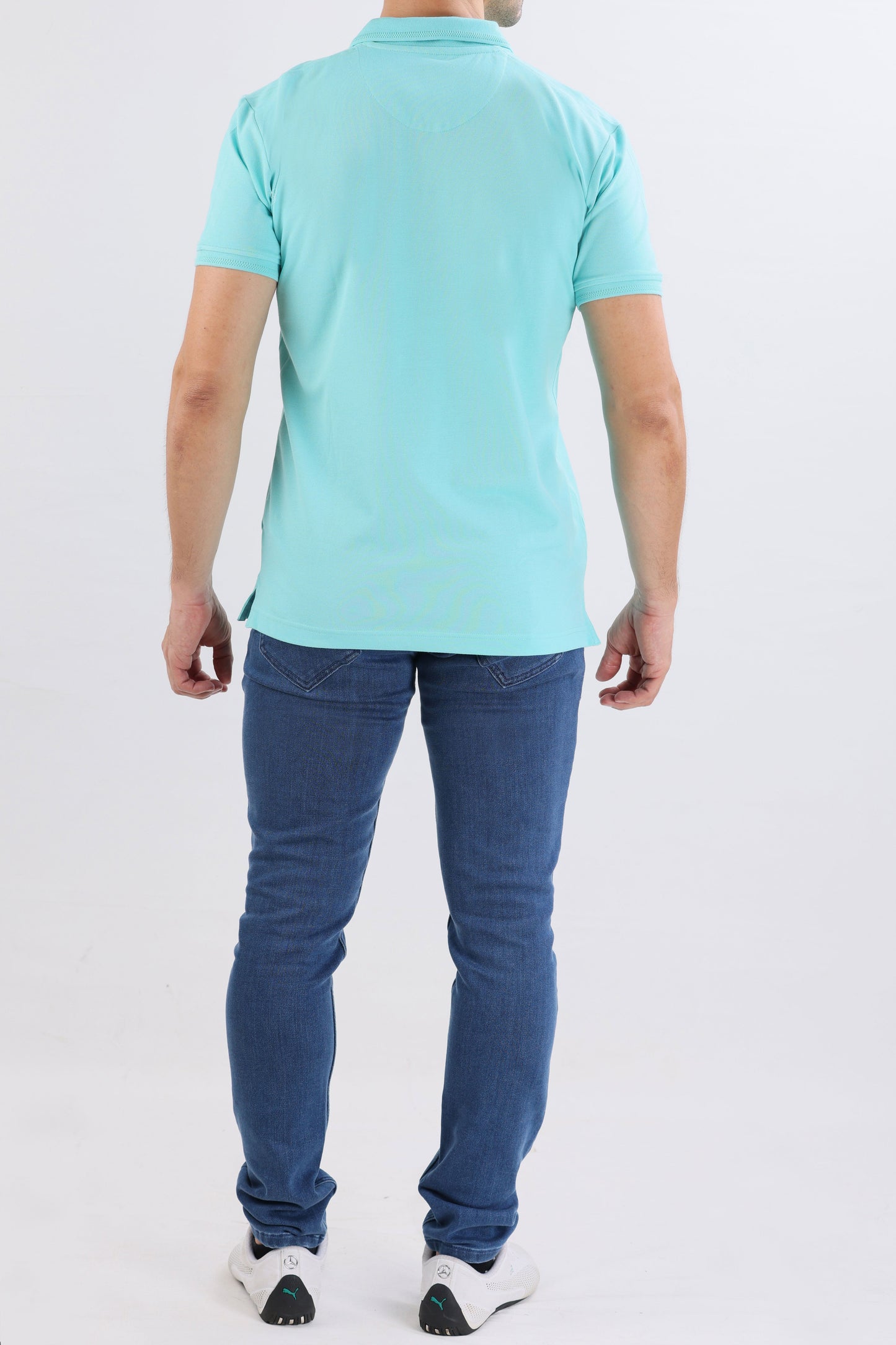 Crocodile Slim Fit Pima Cotton Blue - Soothing Sea