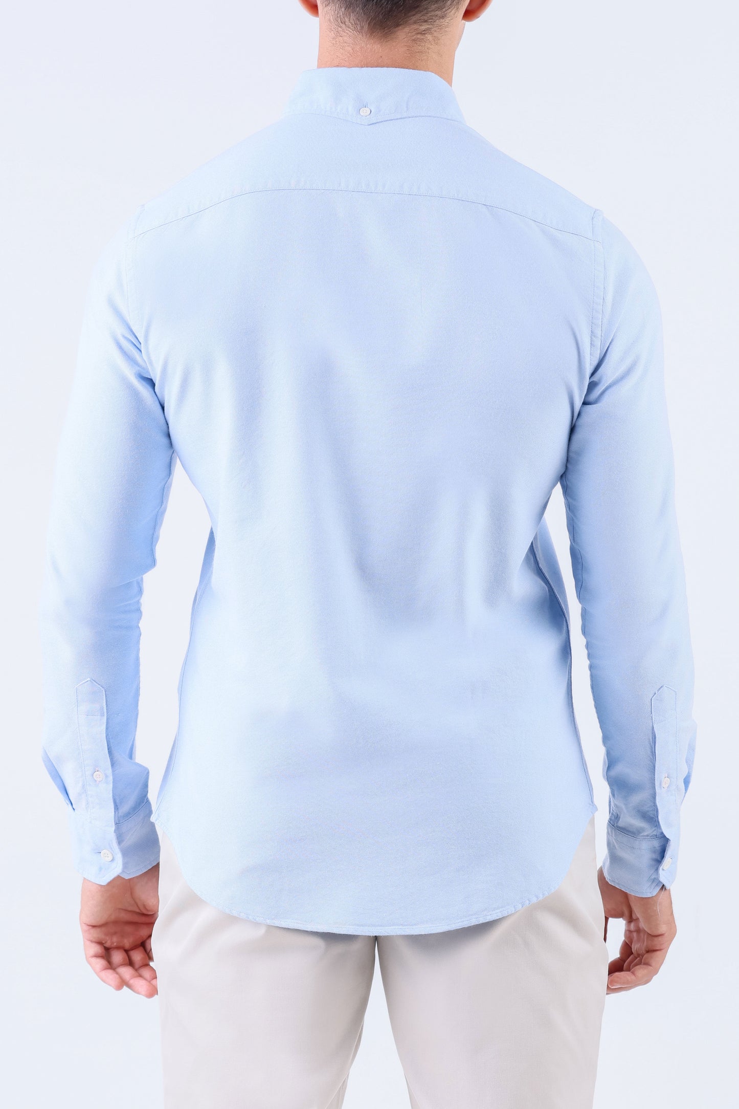 Crocodile Men Casual Dobby Slim Fit Shirt - Cashmere Blue