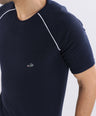 Crocodile Slim Fit Crew Neck Raglan Navy