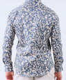Crocodile Men Evening Printed Slim Fit Shirt - Dark Denim