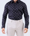 Crocodile Men Evening Printed Slim Fit Shirt - Black