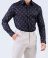 Crocodile Men Evening Printed Slim Fit Shirt - Black