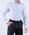 Crocodile Men Formal Seasonal Stripe Slim Fit Shirt - Powder