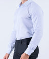 Crocodile Men Formal Seasonal Stripe Slim Fit Shirt - Powder