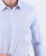 Crocodile Men Formal Seasonal Stripe Slim Fit Shirt - Powder