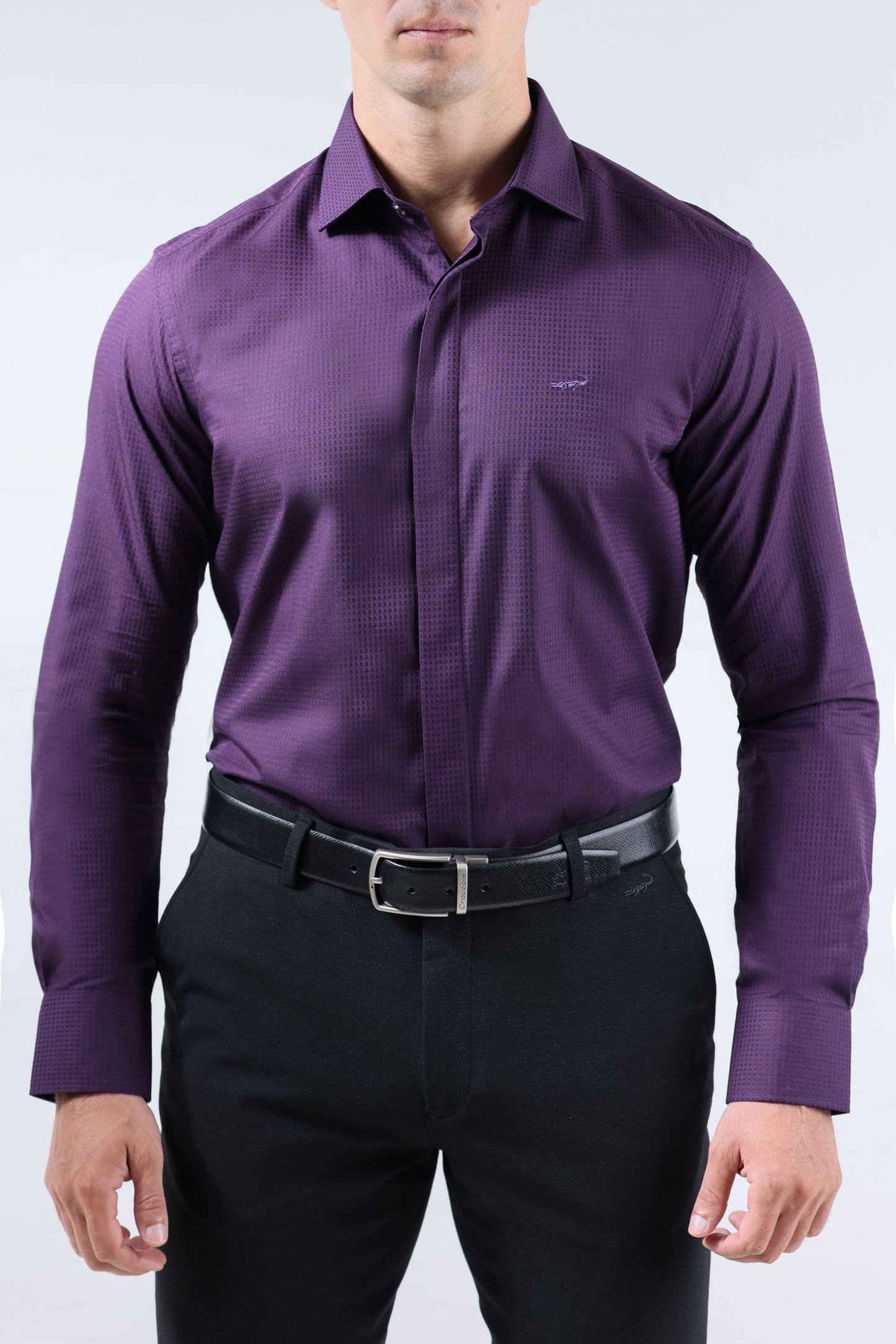 CROCODILE MEN EVENING SLIM FIT FS SHIRT-INDIGO