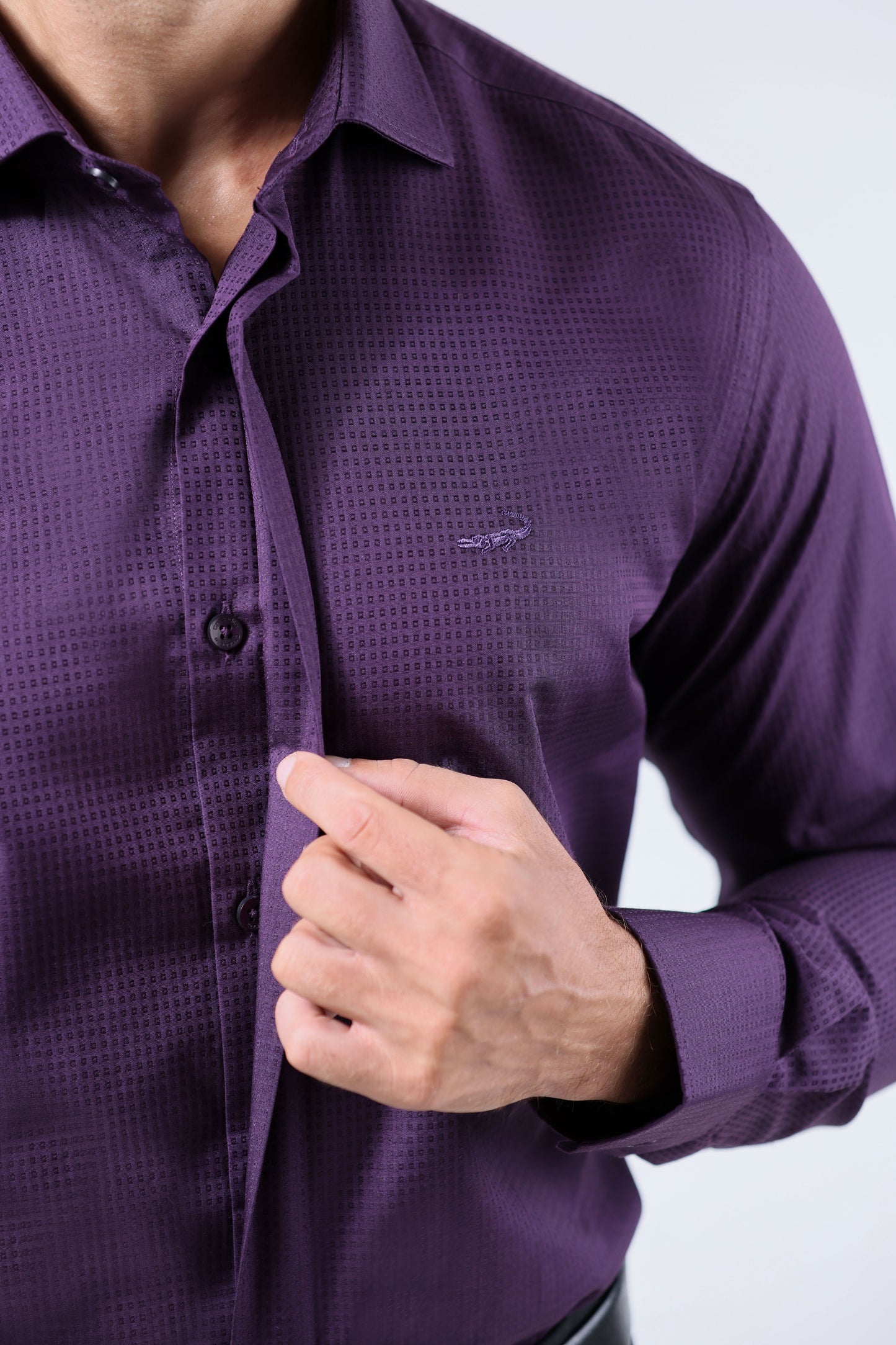 CROCODILE MEN EVENING SLIM FIT FS SHIRT-INDIGO